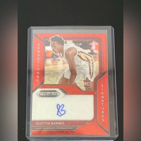2021-22 Panini Prizm Draft Picks - Sensational Signatures Scottie Barnes #SS-SBA - Picture 3 of 4